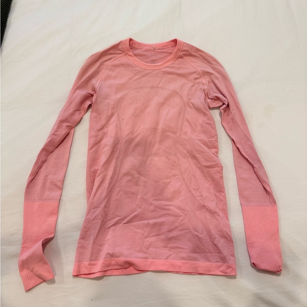 Lululemon Swiftly Tech Coral Pink Long Sleeve Top